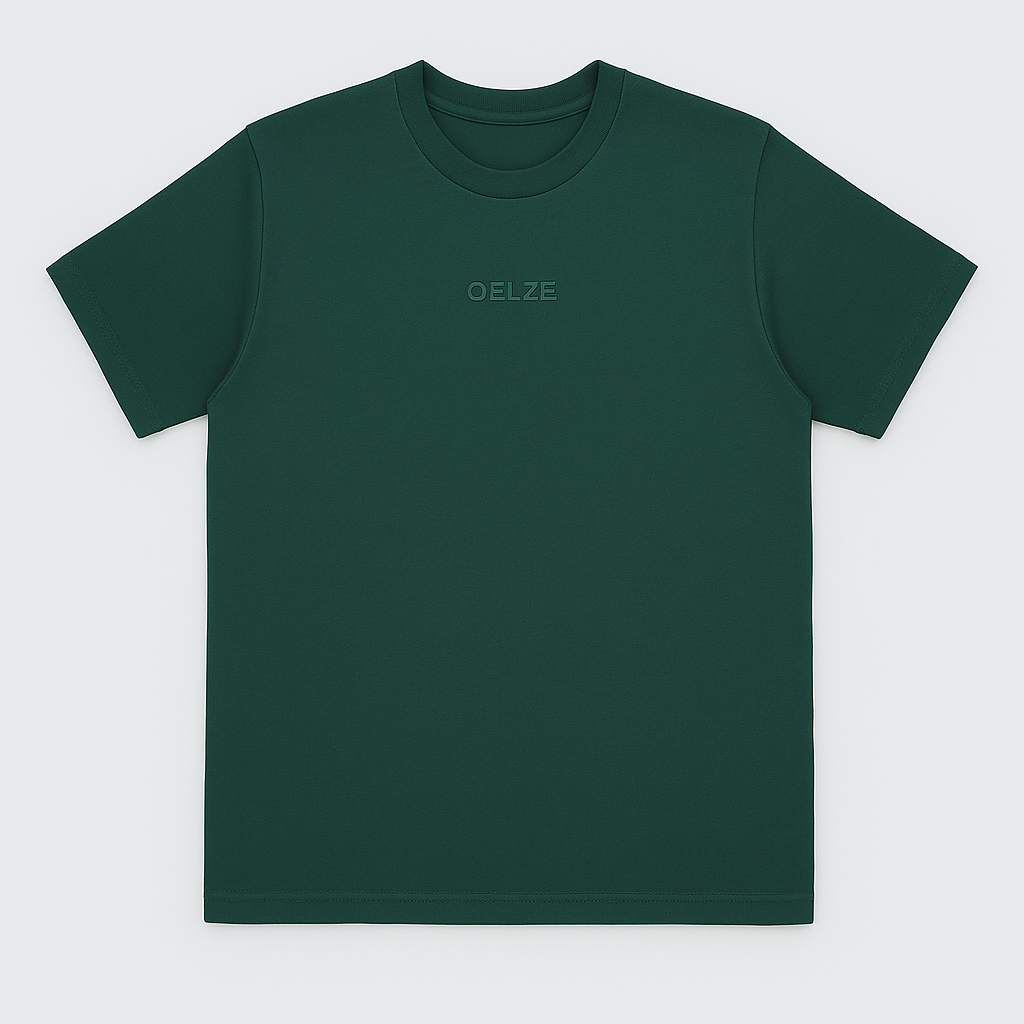 CAMISETA TELA PESADA 205G VERDE BOTELLA