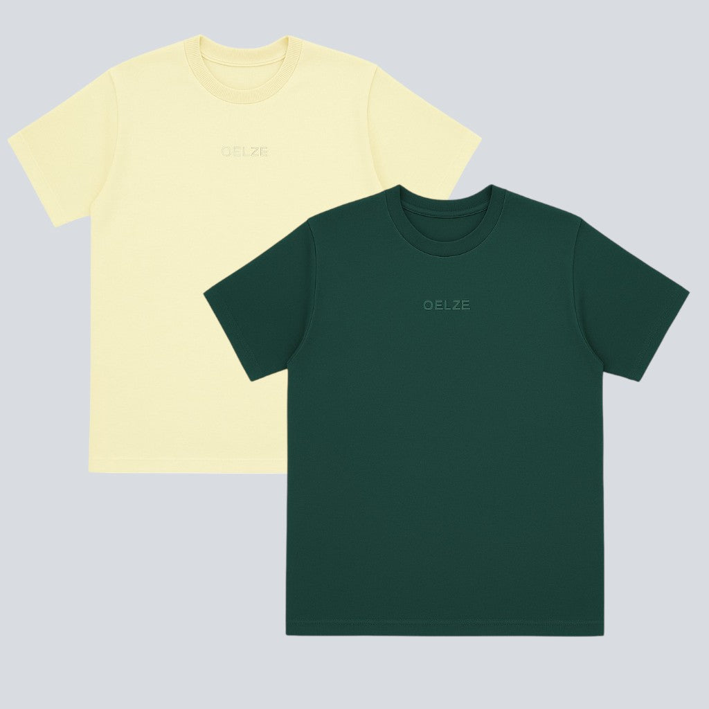 PACK X2 CAMISETA TELA PESADA 205G